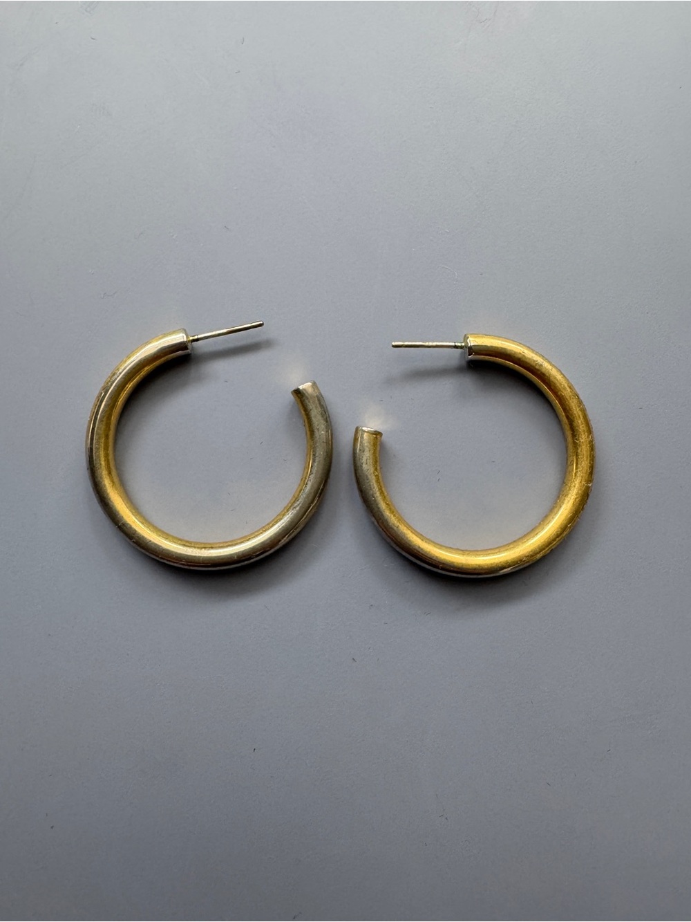 Madewell Two-Tone Gold Hoop Earrings